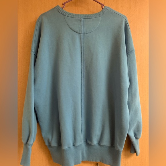 AMERICAN EAGLE oversized drop shoulder crewneck, blue, S - Picture 2 of 3